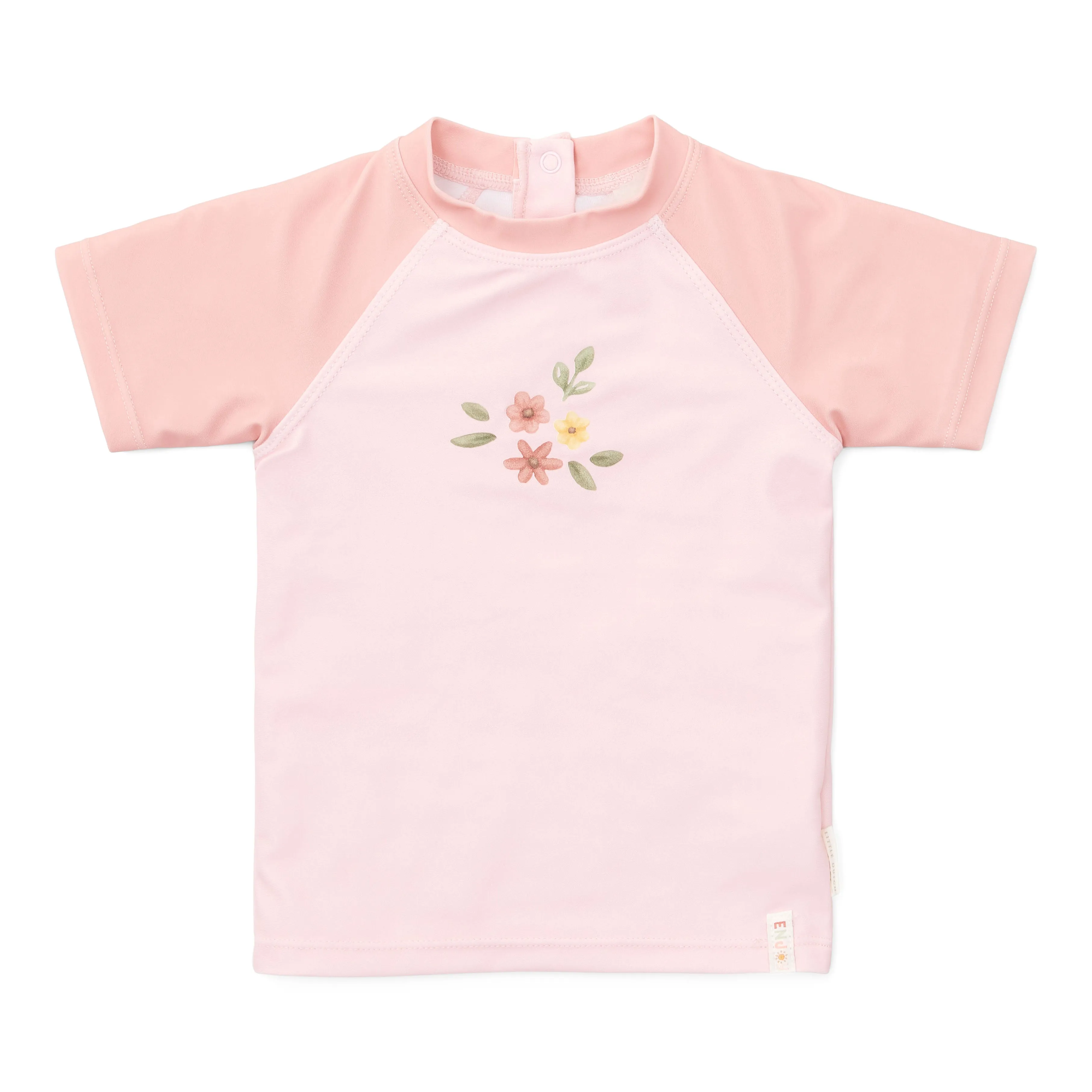 Little Dutch Swim T-Shirt Short Sleeve Flower Pink