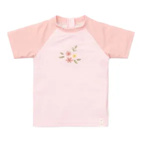 Little Dutch Swim T-Shirt Short Sleeve Flower Pink