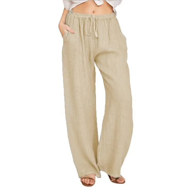 Lovely Loose Wide Leg Drawstring Pocket Pants