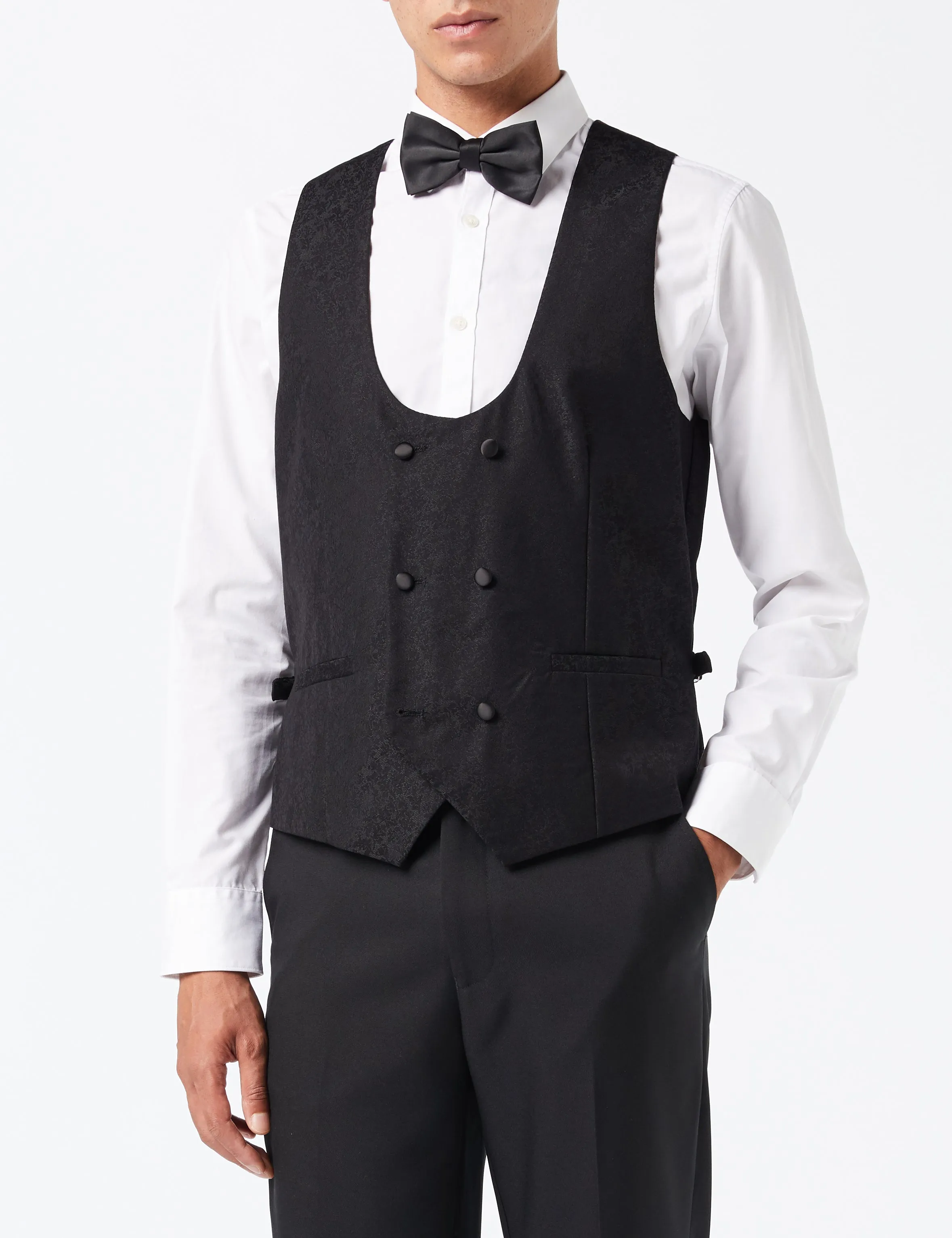 LUCA - BLACK PRINTED DINNER TUX JACKET