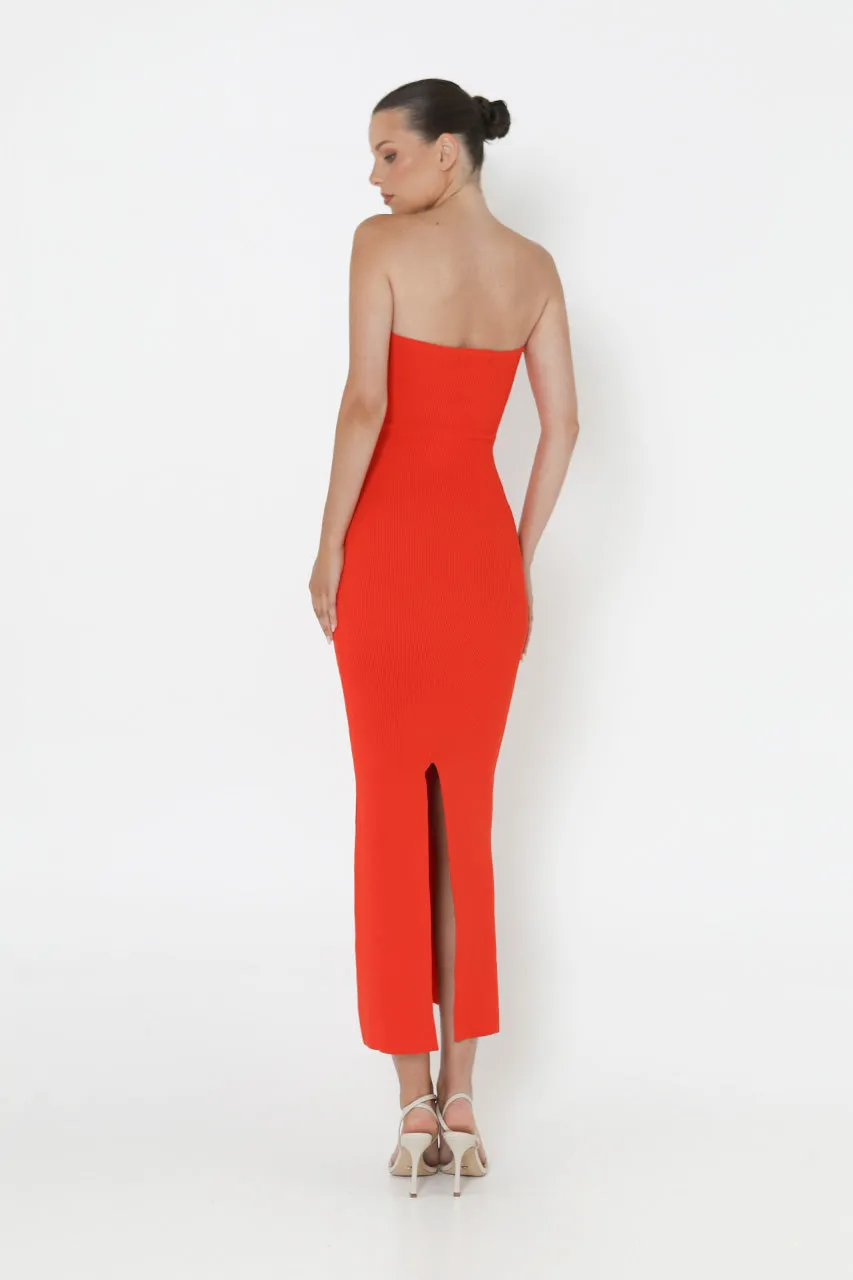 Mae Knit Midi Dress | Flame