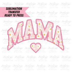 Mama Preppy Chenille Ready to Press Sublimation Transfer