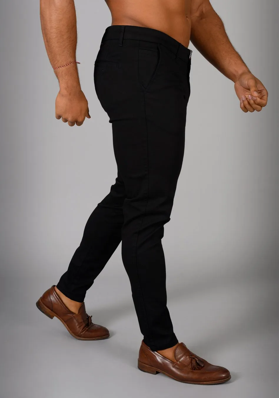 Mamba Black Stretch Chinos