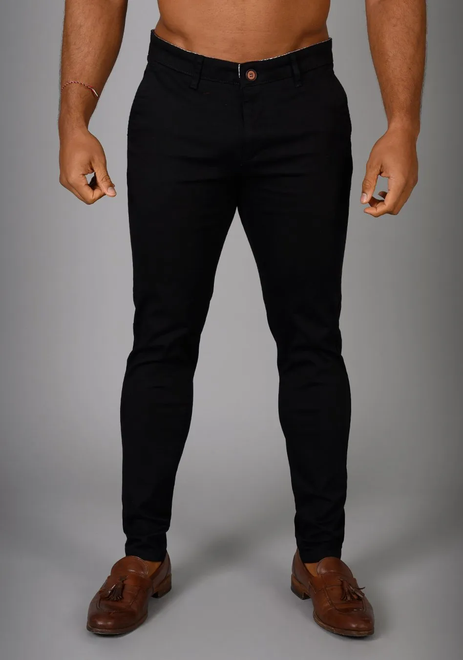 Mamba Black Stretch Chinos