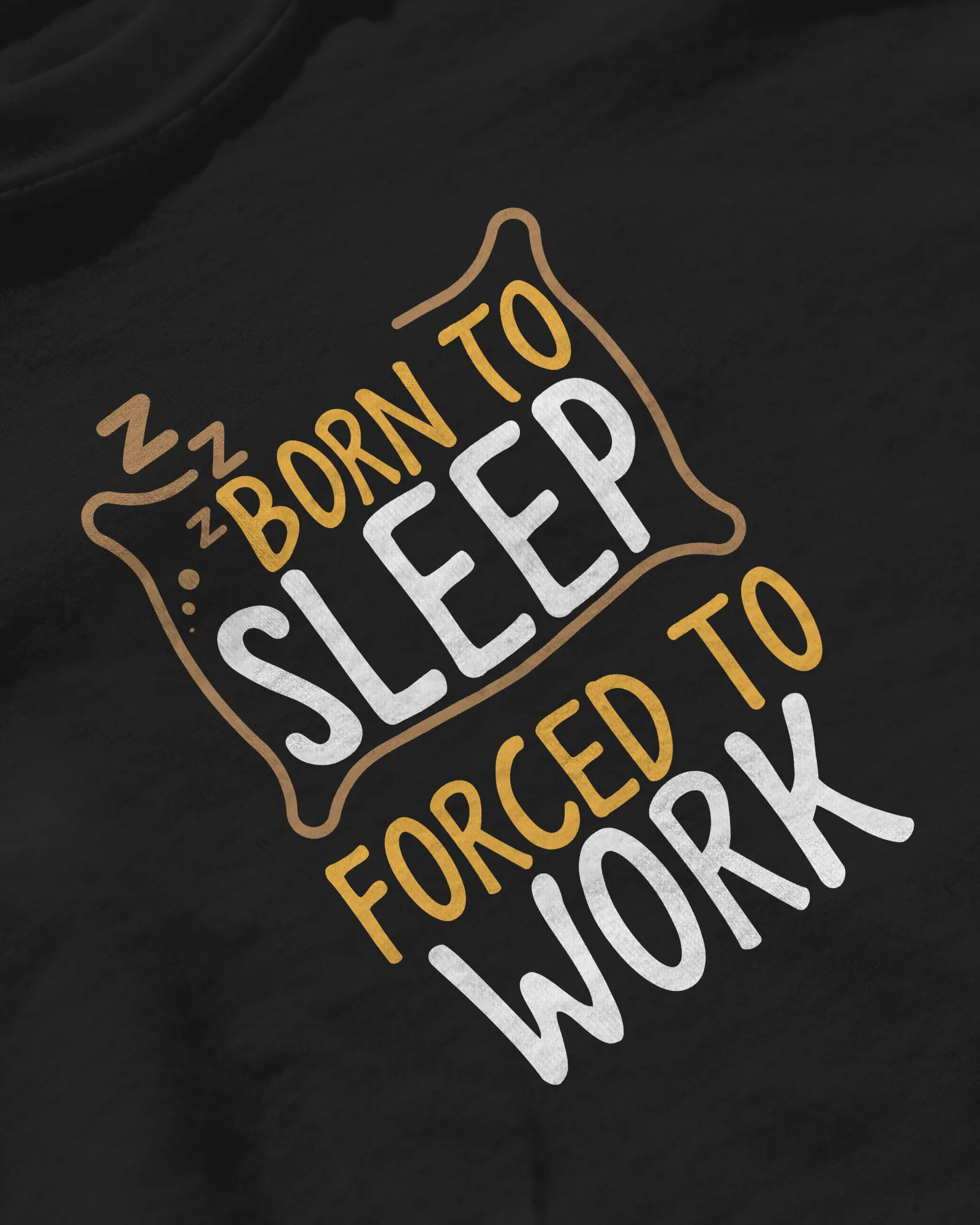 Men Half Sleeves T-Shirt - Born To Sleep