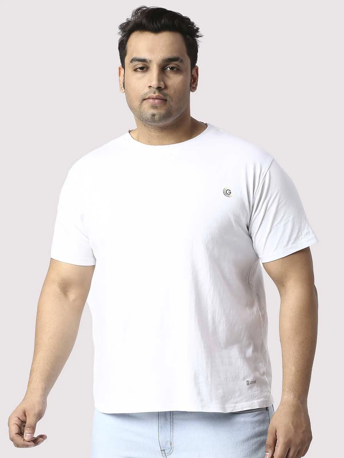 Men Plus Size White Normal is Boring Printed Round Neck T-Shirt.