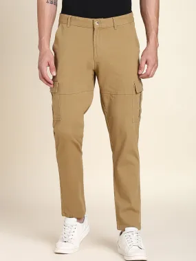 Men's Khaki Solid Cargo