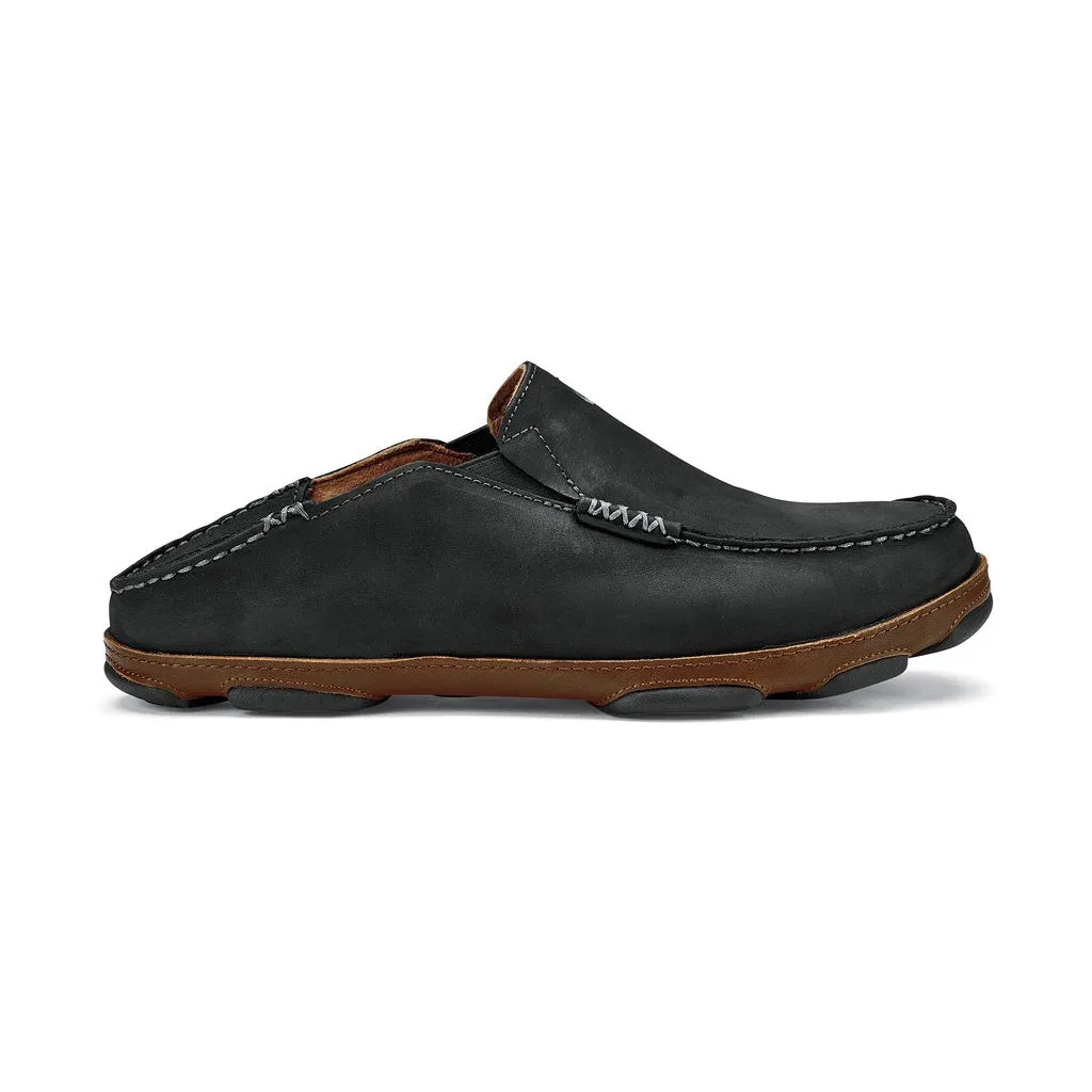 Men's Olukai | Moloa Leather Shoe | Black and Toffee