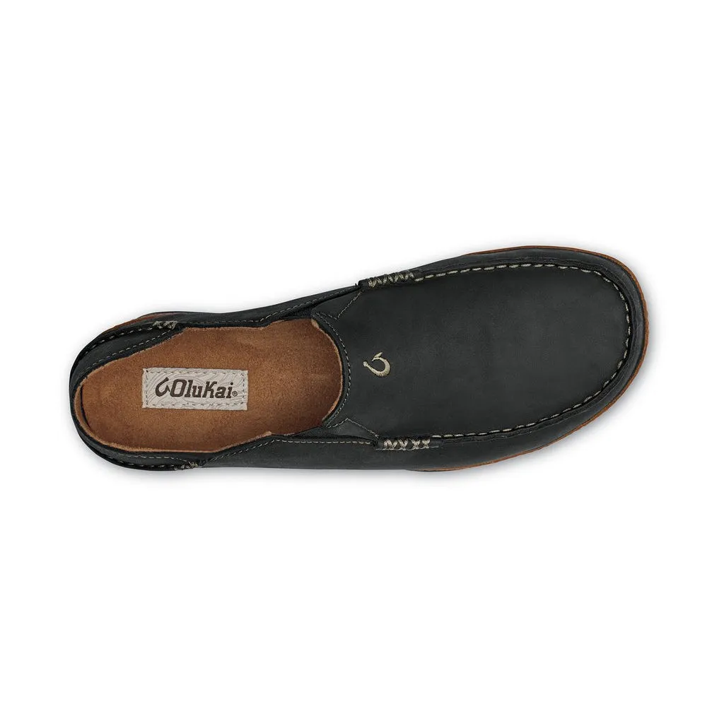 Men's Olukai | Moloa Leather Shoe | Black and Toffee