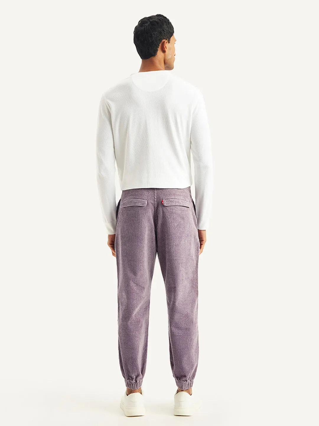 Men's Purple Regular Fit Trousers