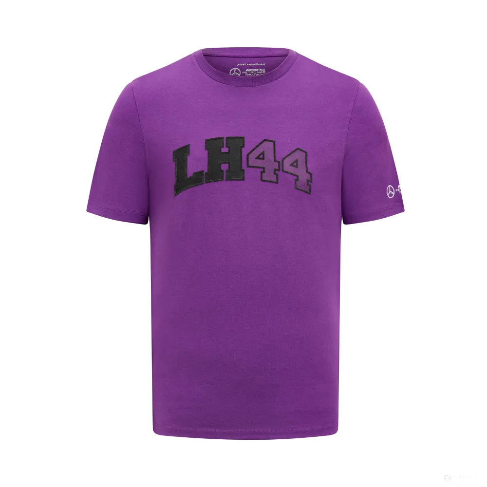 Mercedes Mens Lewis Hamilton Logo Tee, Purple