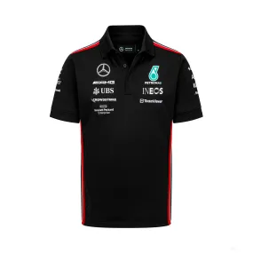 Mercedes Team Mens Polo, Black, 2023