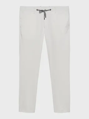 MERSINO MILANO EDITION WHITE DRAWSTRING TROUSERS - DESIGN IN ITALY