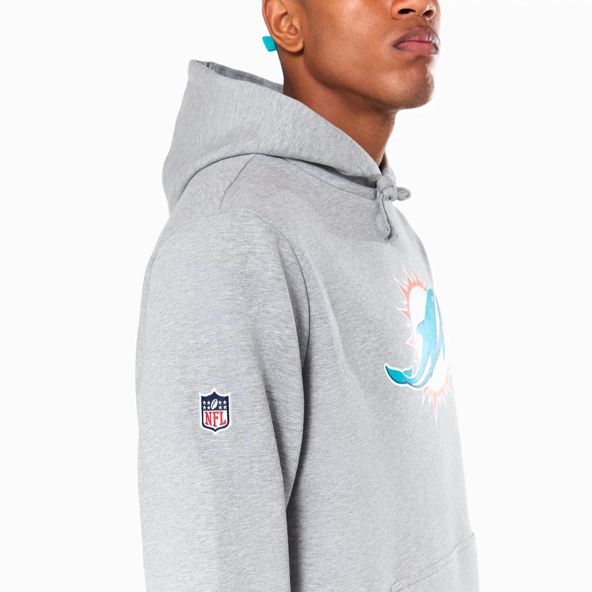 Miami Dolphins NFL Grey Pullover Hoodie