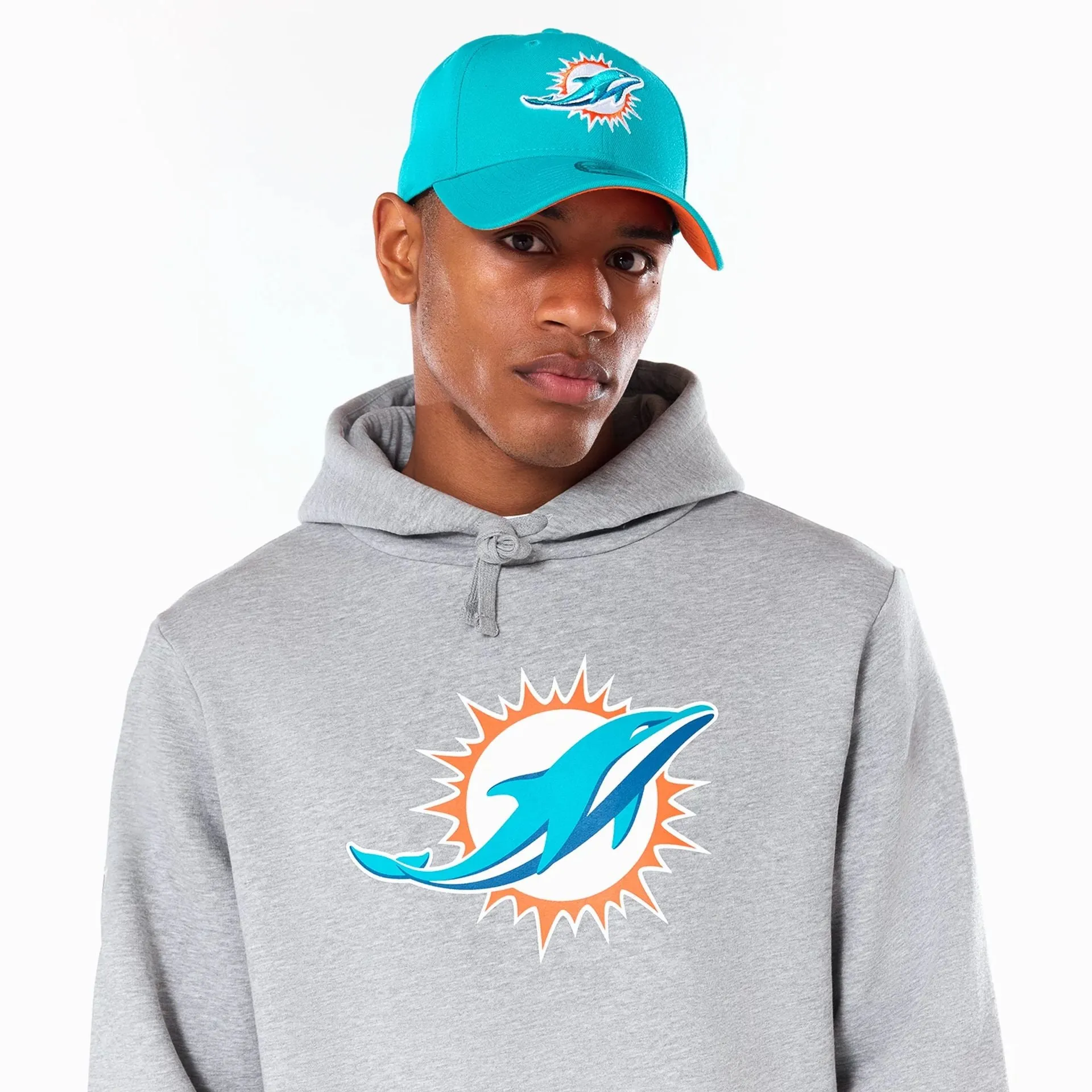 Miami Dolphins NFL Grey Pullover Hoodie