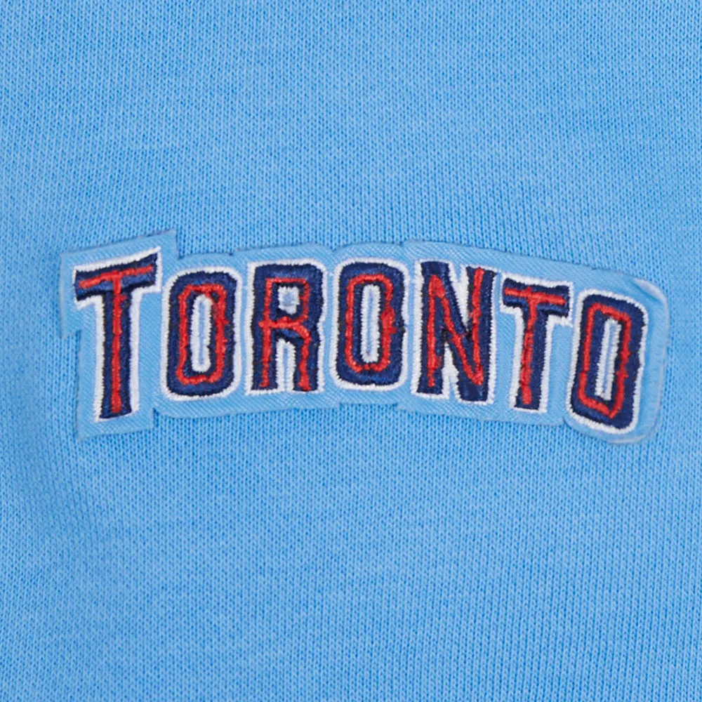 MLB TORONTO BLUE JAYS RETRO CLASSIC WOMEN'S RIB CROPPED PO HOODIE (UNIVERSITY BLUE)