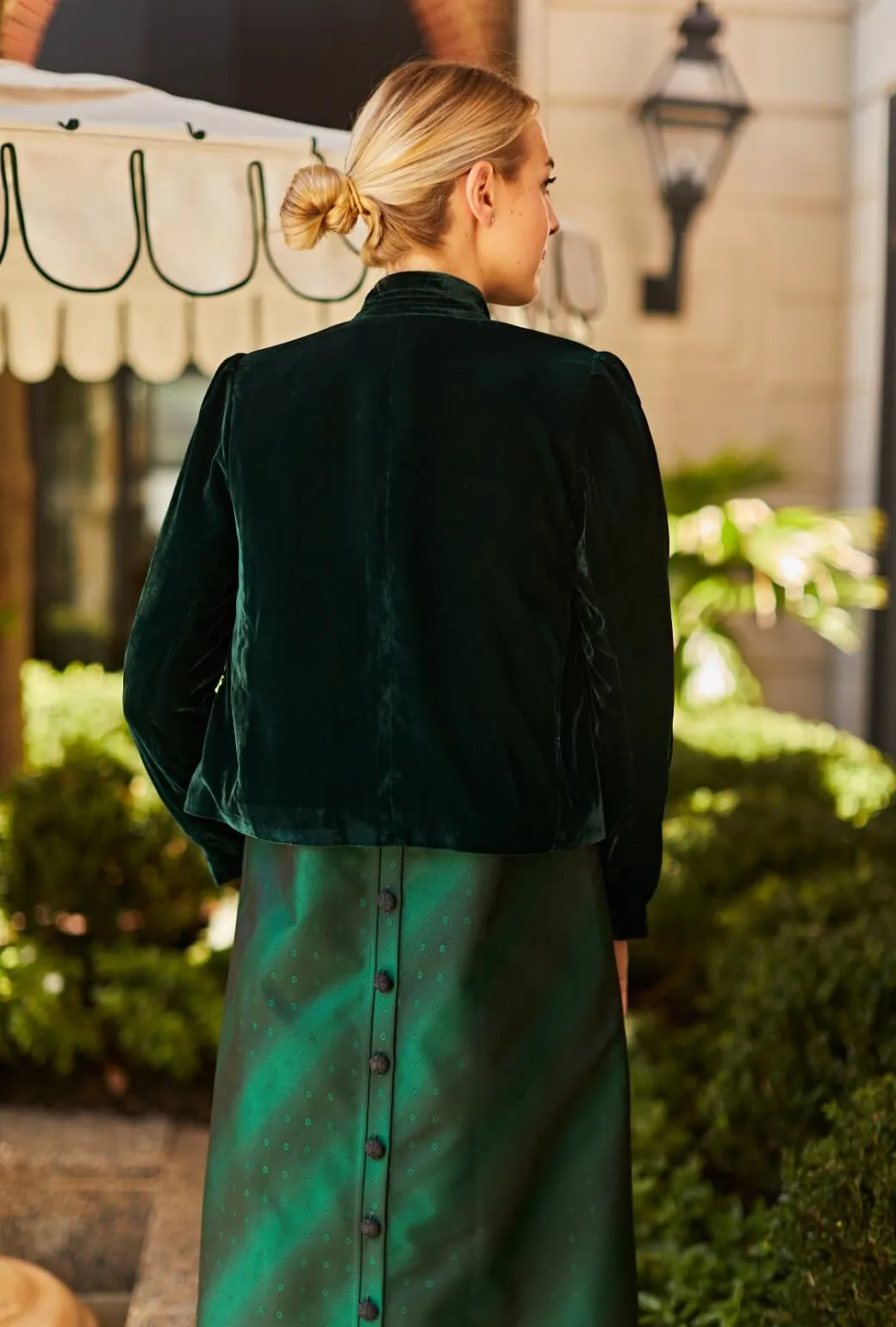 Mona Lee Blazer - Emerald Velvet