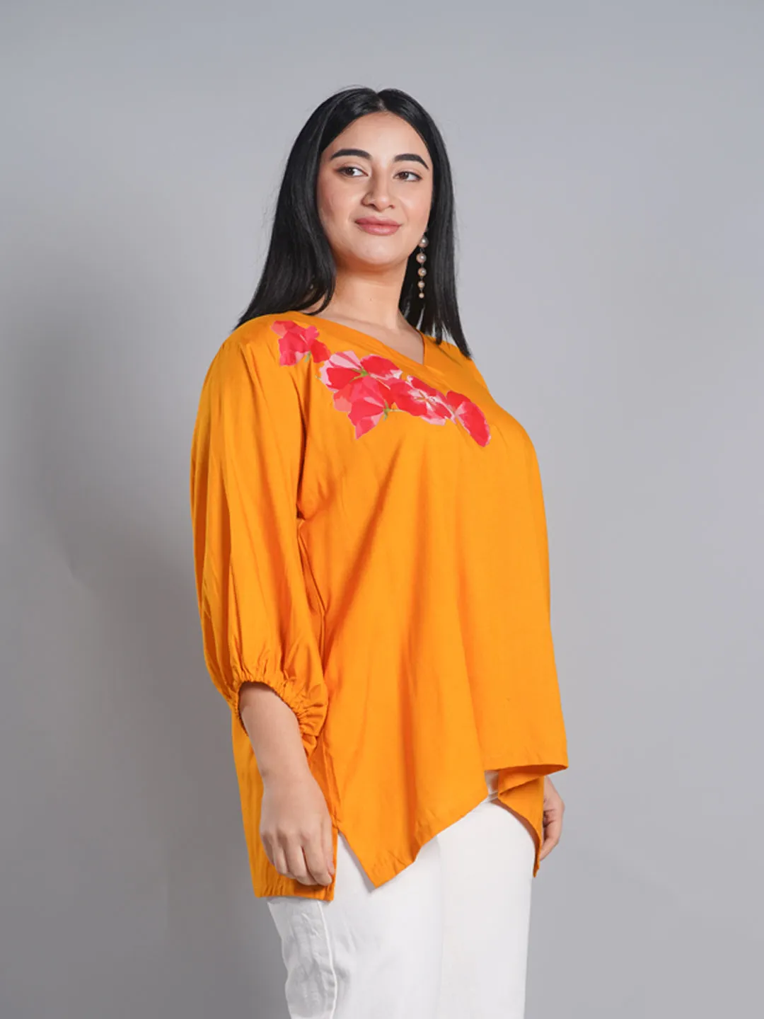 Mustard Rayon Top - PeonyPassion