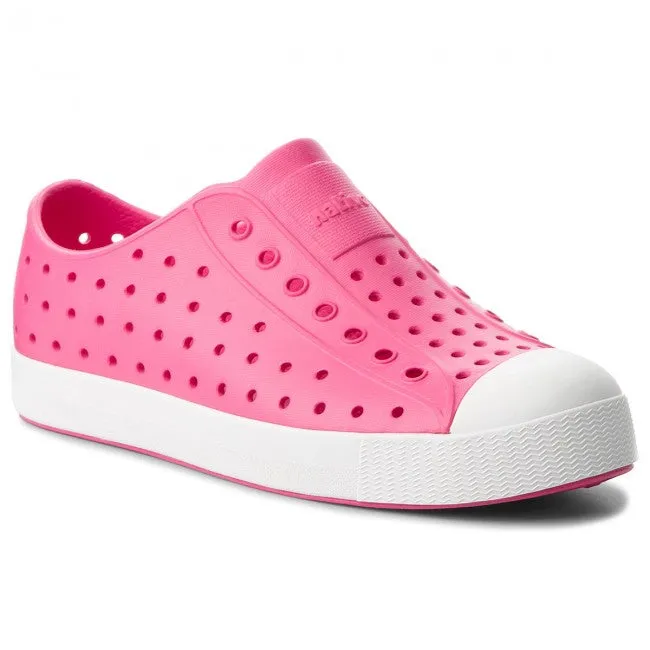 Native Junior's Jefferson Sneaker - Hollywood Pink/Shell White 12100100-5626