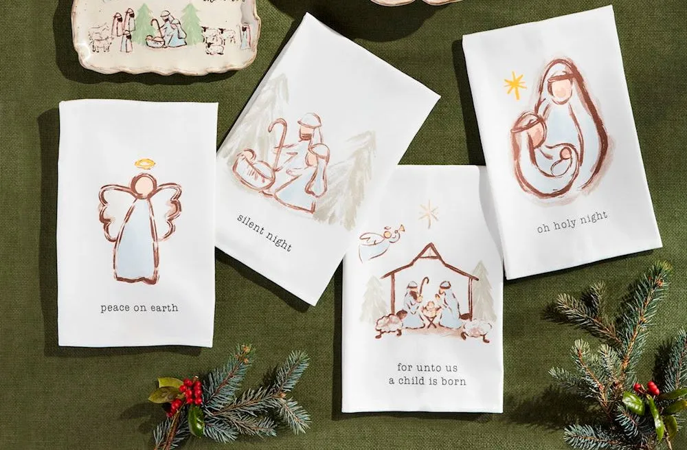 Nativity Hand Towels by Mud Pie