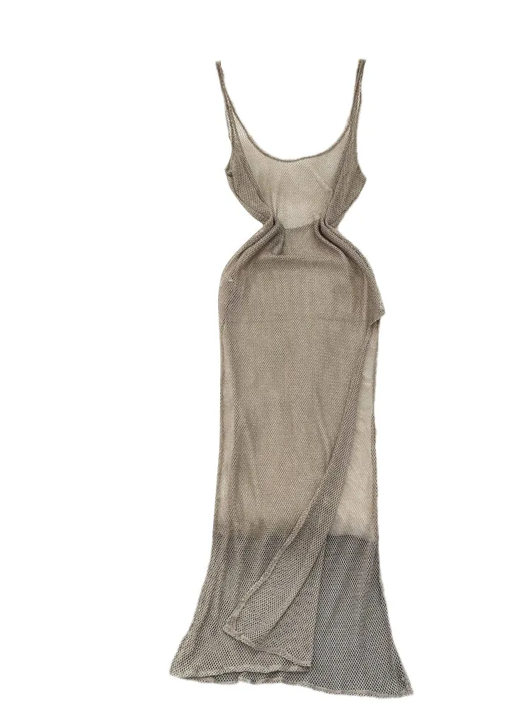 Niche See-through Mesh Slip Dress