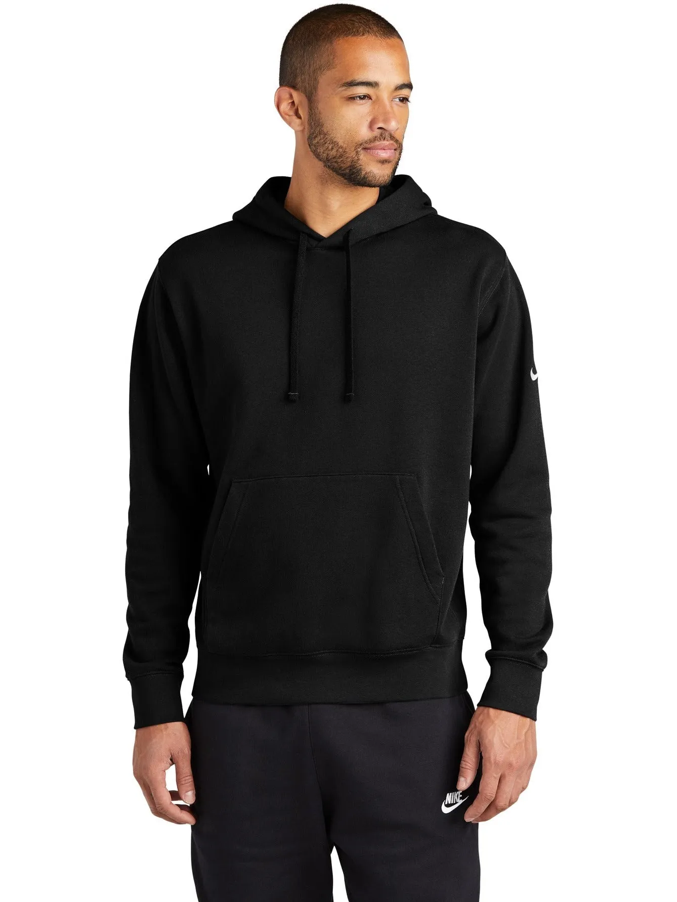 NIKE Club Fleece Sleeve Swoosh Pullover Hoodie