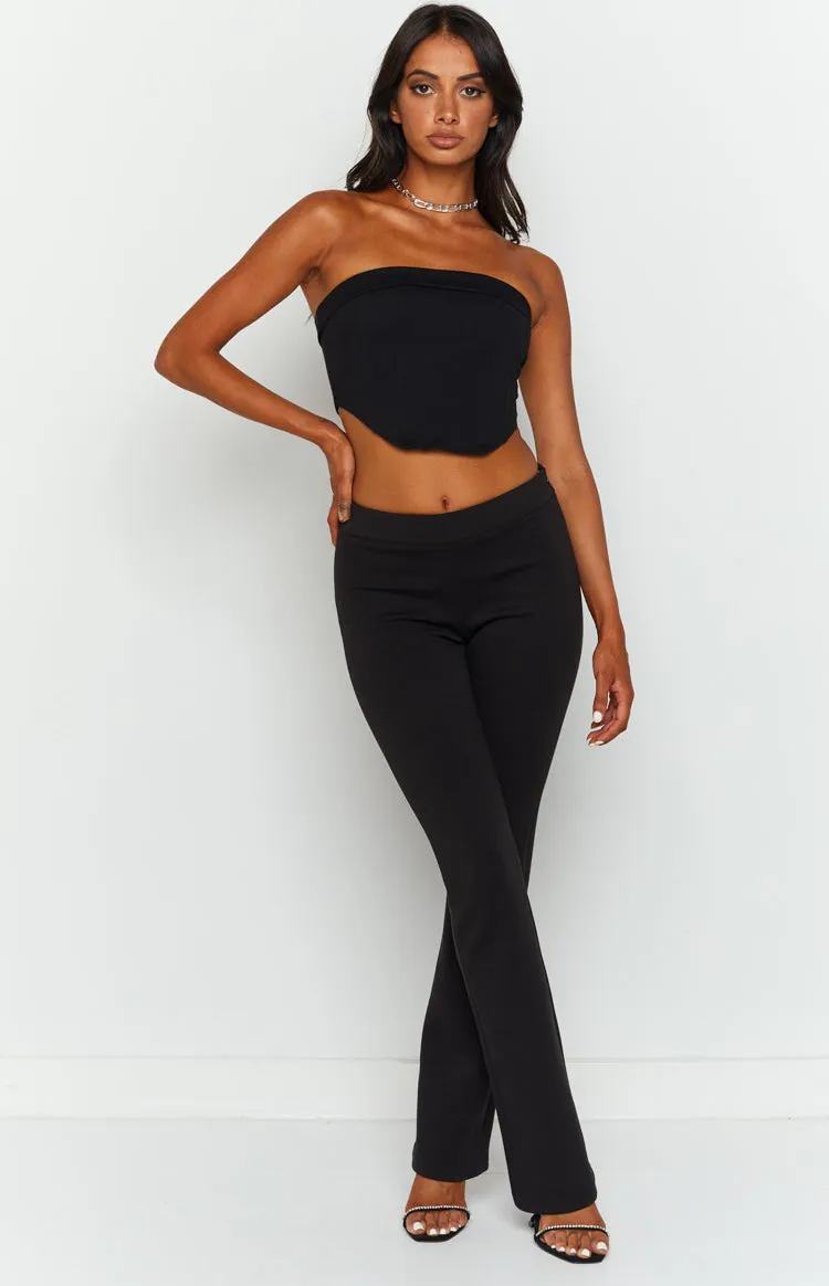 Noela Black Low Rise Pants