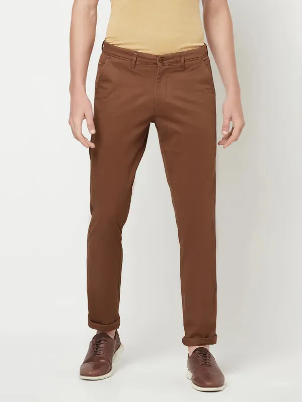 Octave Men Brown Chinos Trousers