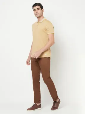 Octave Men Brown Chinos Trousers