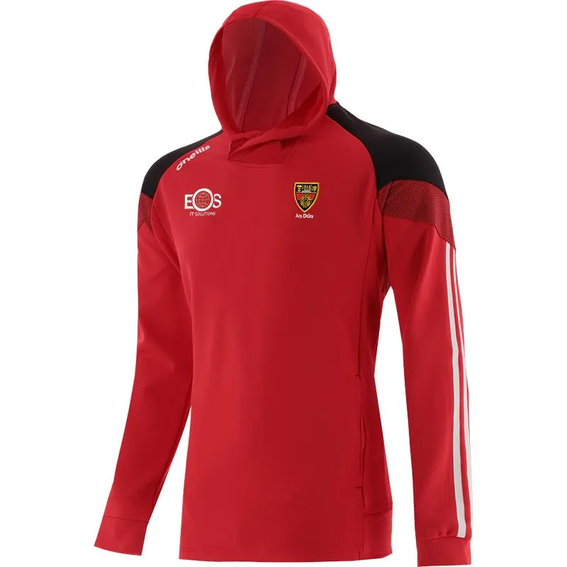 O’Neills Kids Down GAA Rockway Overhead Fleece Hoodie Red/Black/White