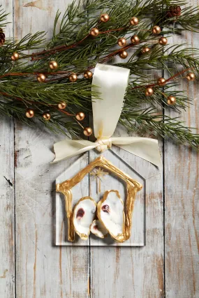 Oyster Nativity Ornament by Mud Pie