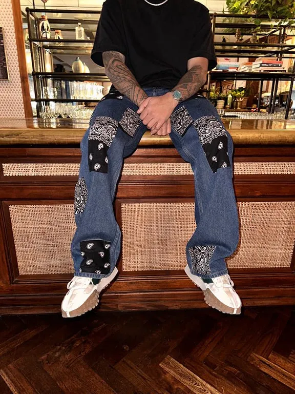 PATCHWORK BANDANA VALKYRE JEANS