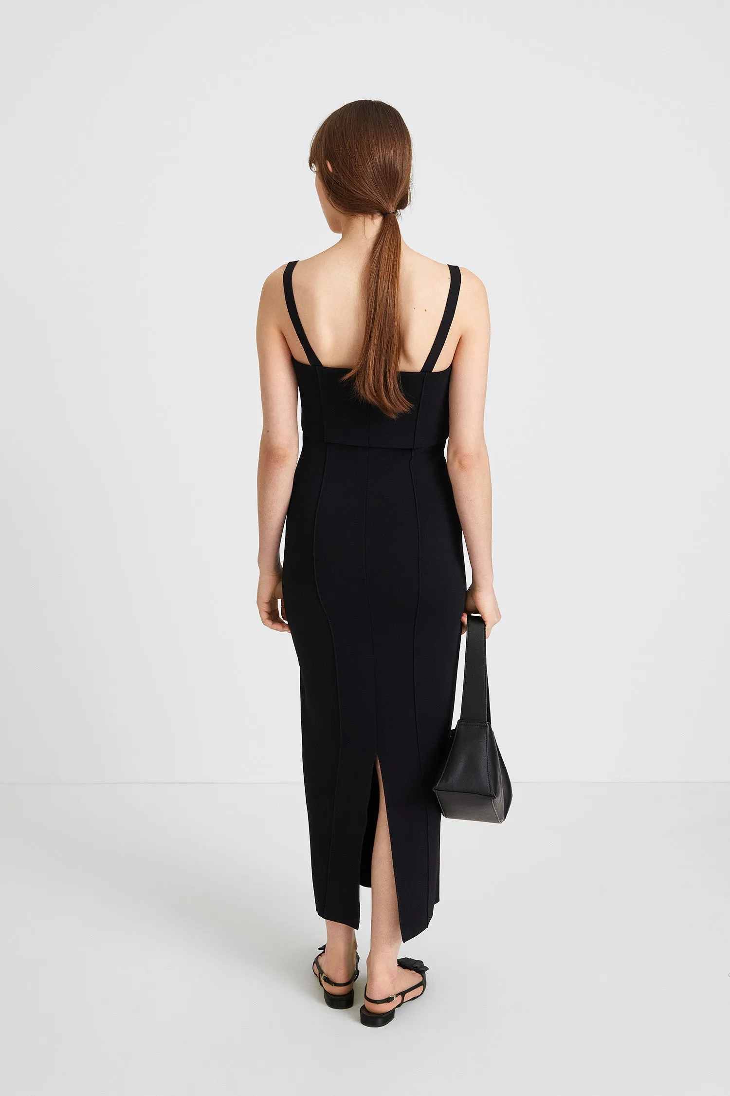 PEG DRESS - BLACK