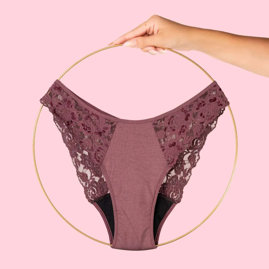 Period Panty – Brazilian mit Spitze (strong flow)