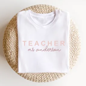 Personalized Teacher T-Shirt