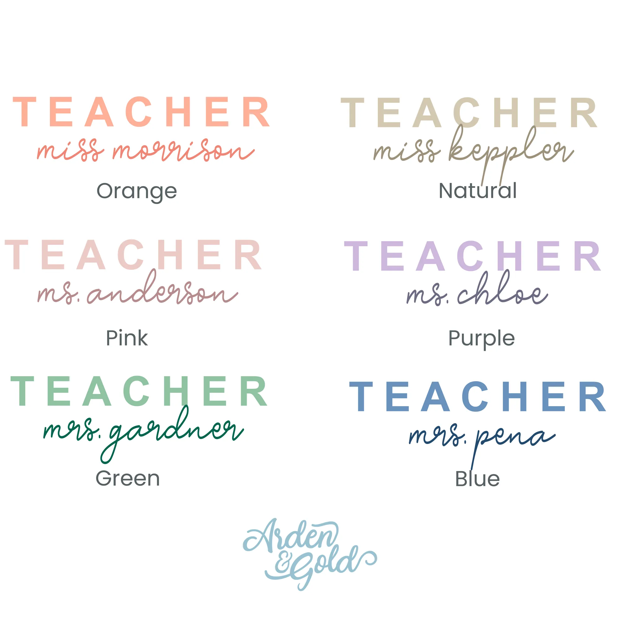 Personalized Teacher T-Shirt