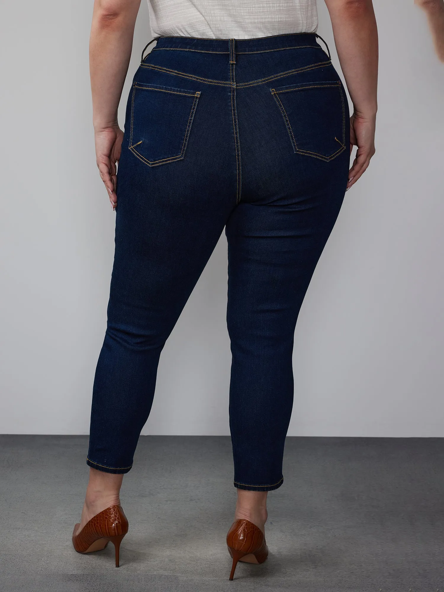 Plus High Rise Curvy Skinny Ankle Jeans