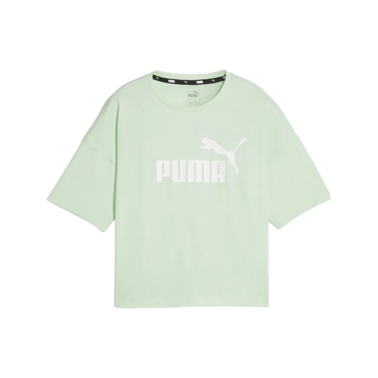 Puma maglietta manica corta da donna ESS Cropped Logo 586866 88 verde menta