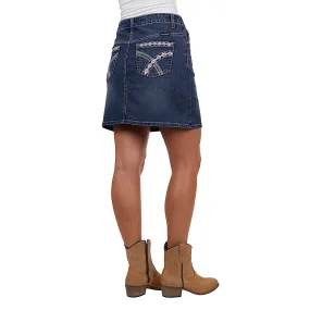 Pure Western Womens Davina Denim Skirt Indigo