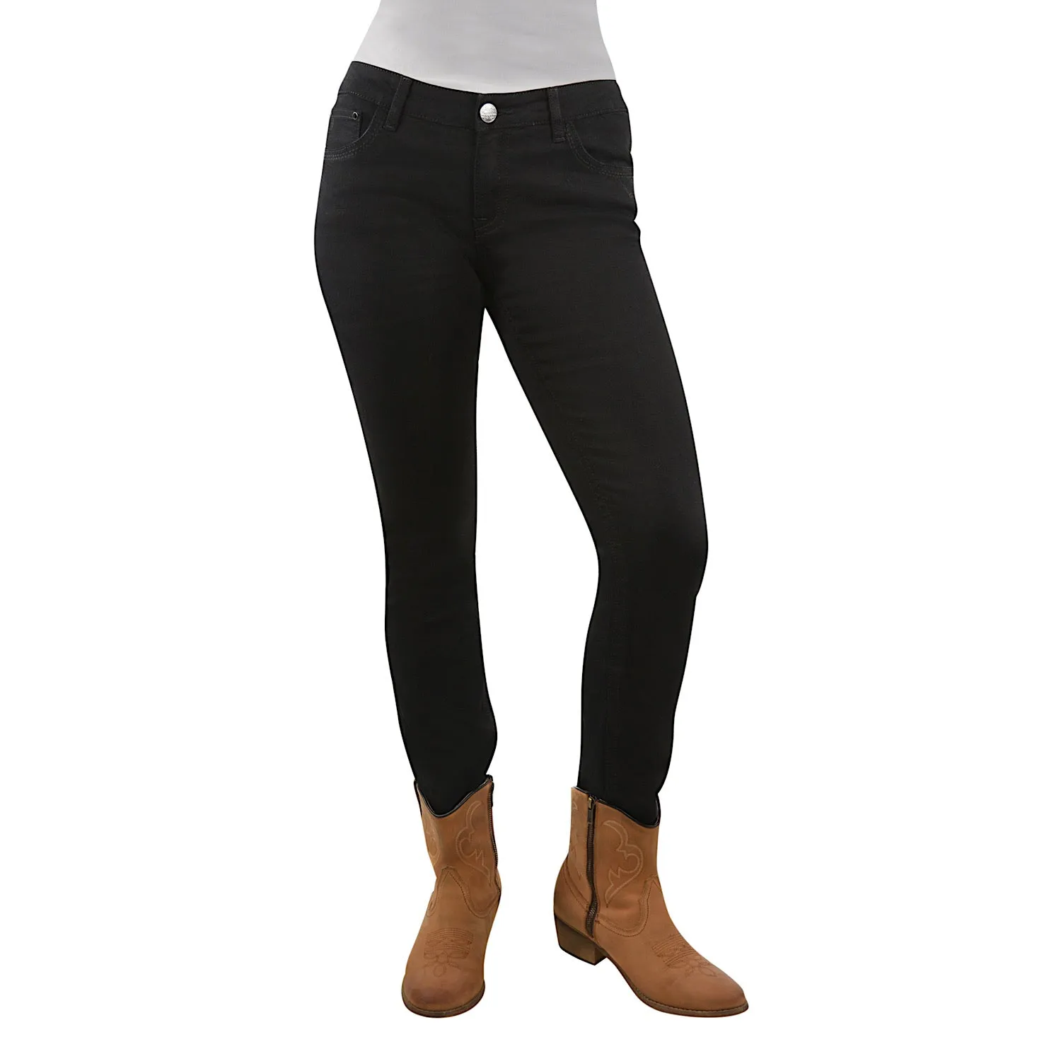 Pure Western Women's Joan Skinny Jean 32" Leg Ebony