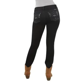 Pure Western Women's Joan Skinny Jean 32" Leg Ebony