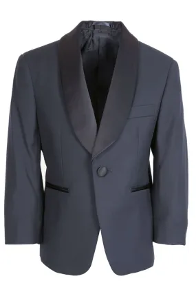 "Bradford" Kids Navy Tuxedo Jacket (Separates)