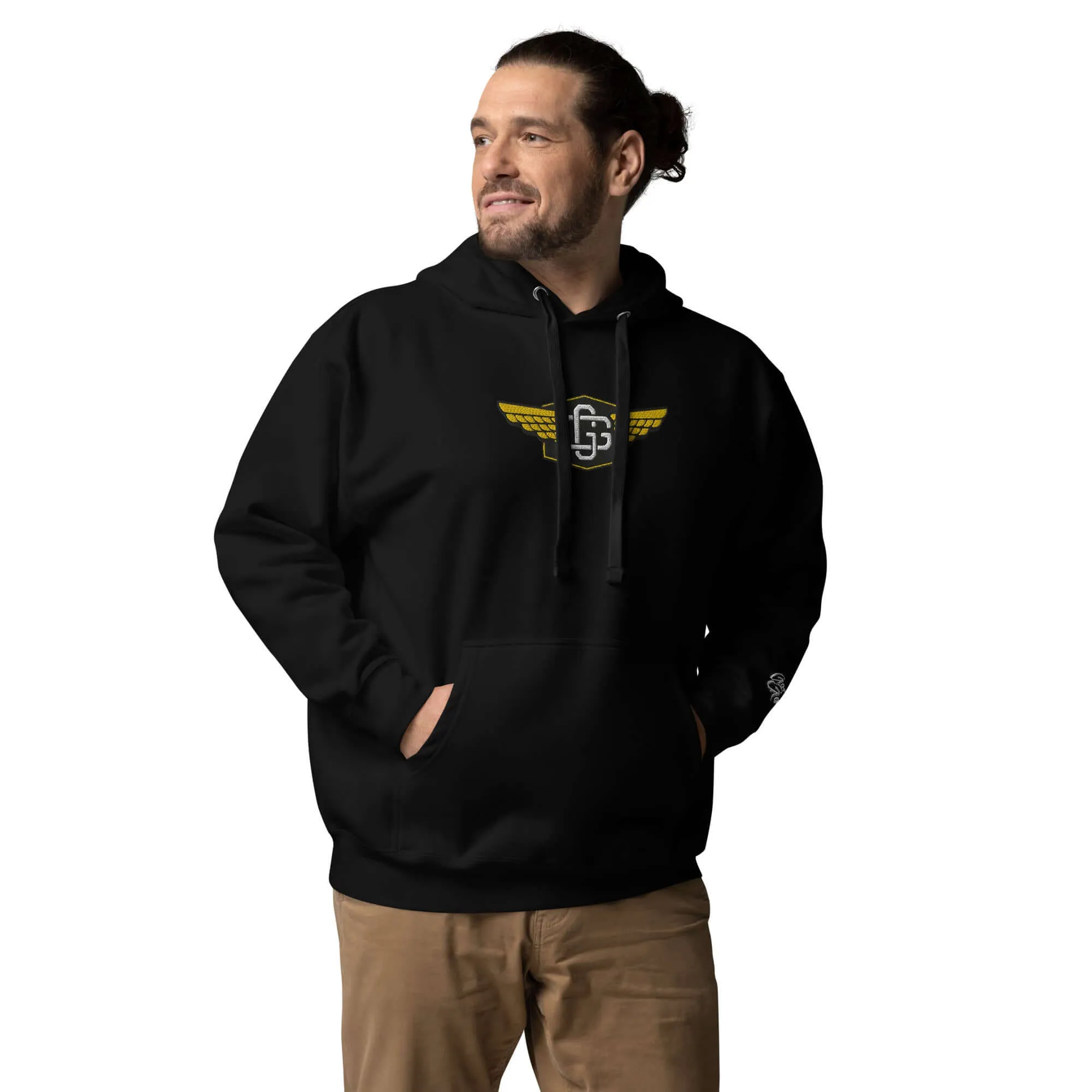 "Gold Wingz" Embroidered Unisex Hoodie (Color options available)