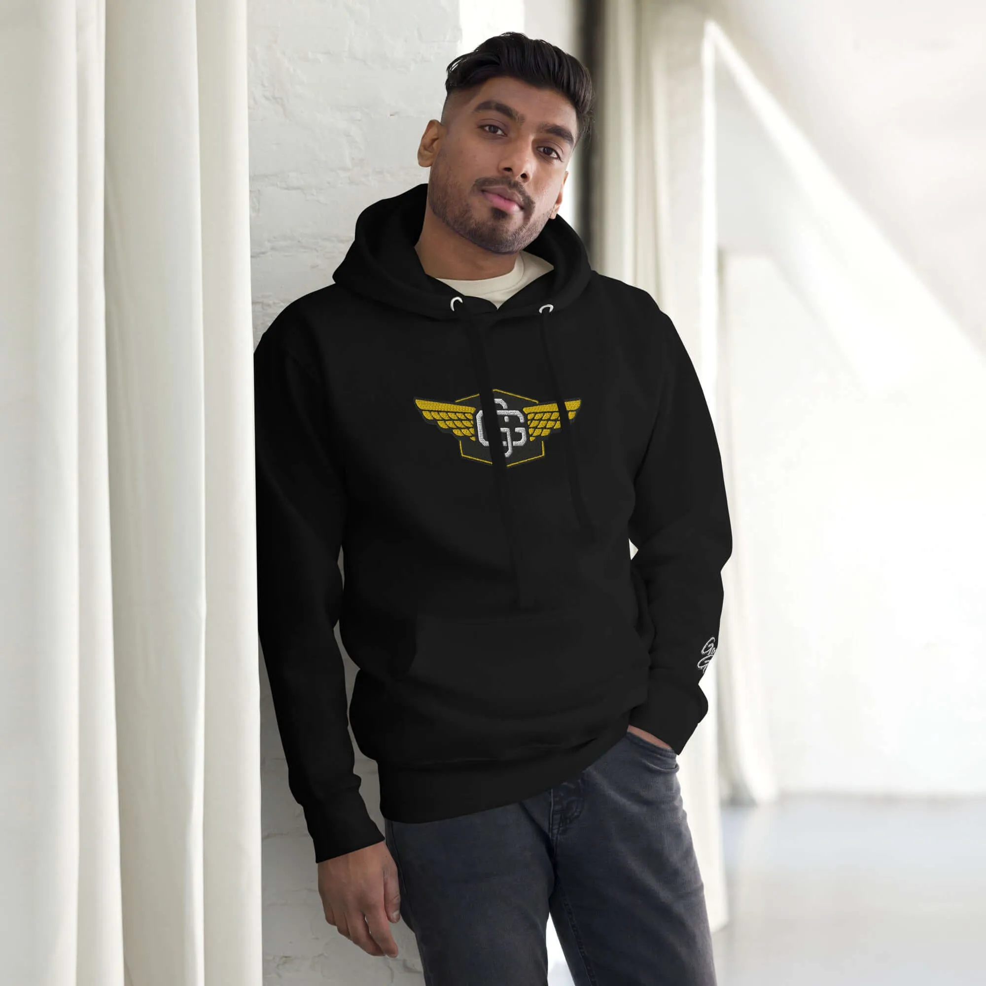 "Gold Wingz" Embroidered Unisex Hoodie (Color options available)