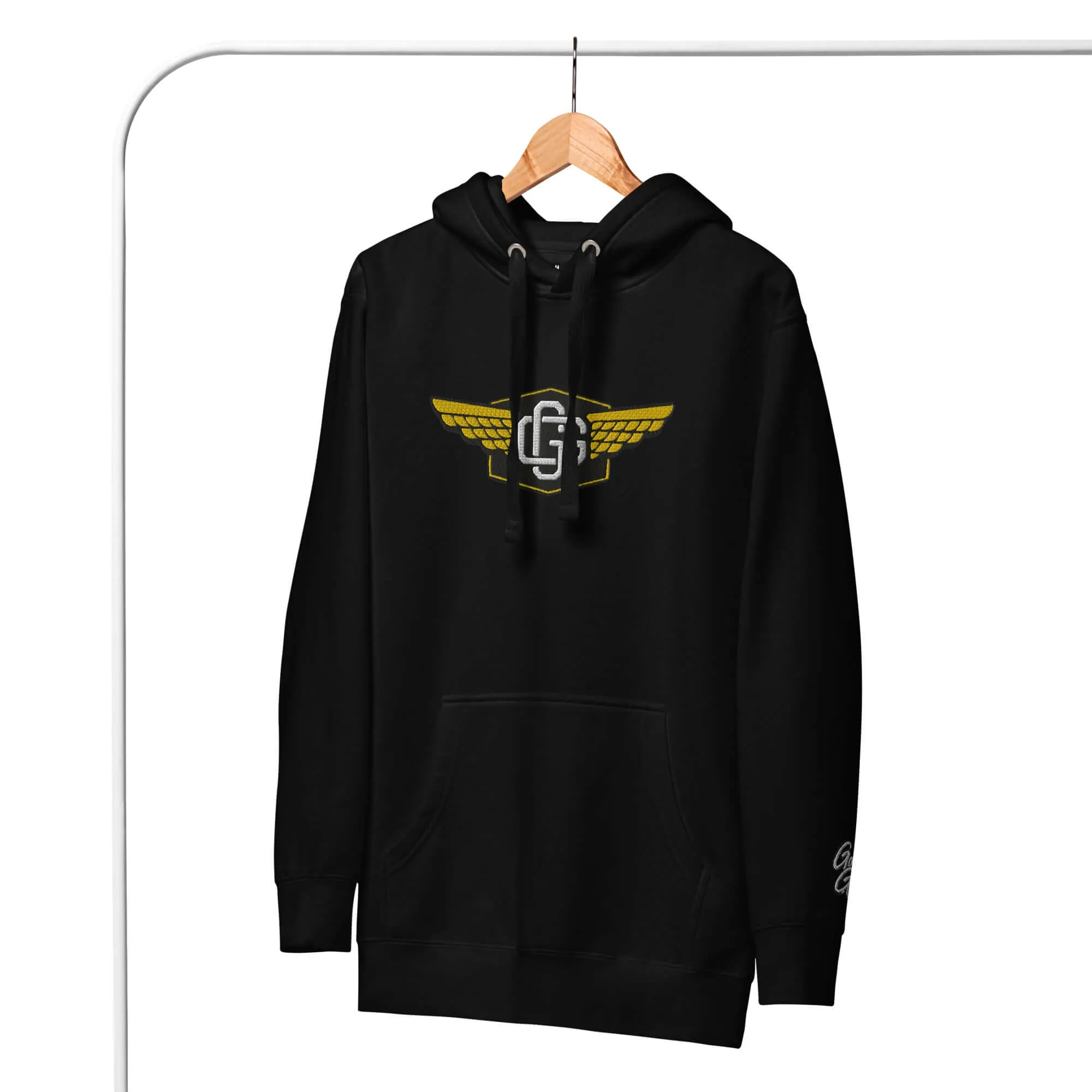 "Gold Wingz" Embroidered Unisex Hoodie (Color options available)