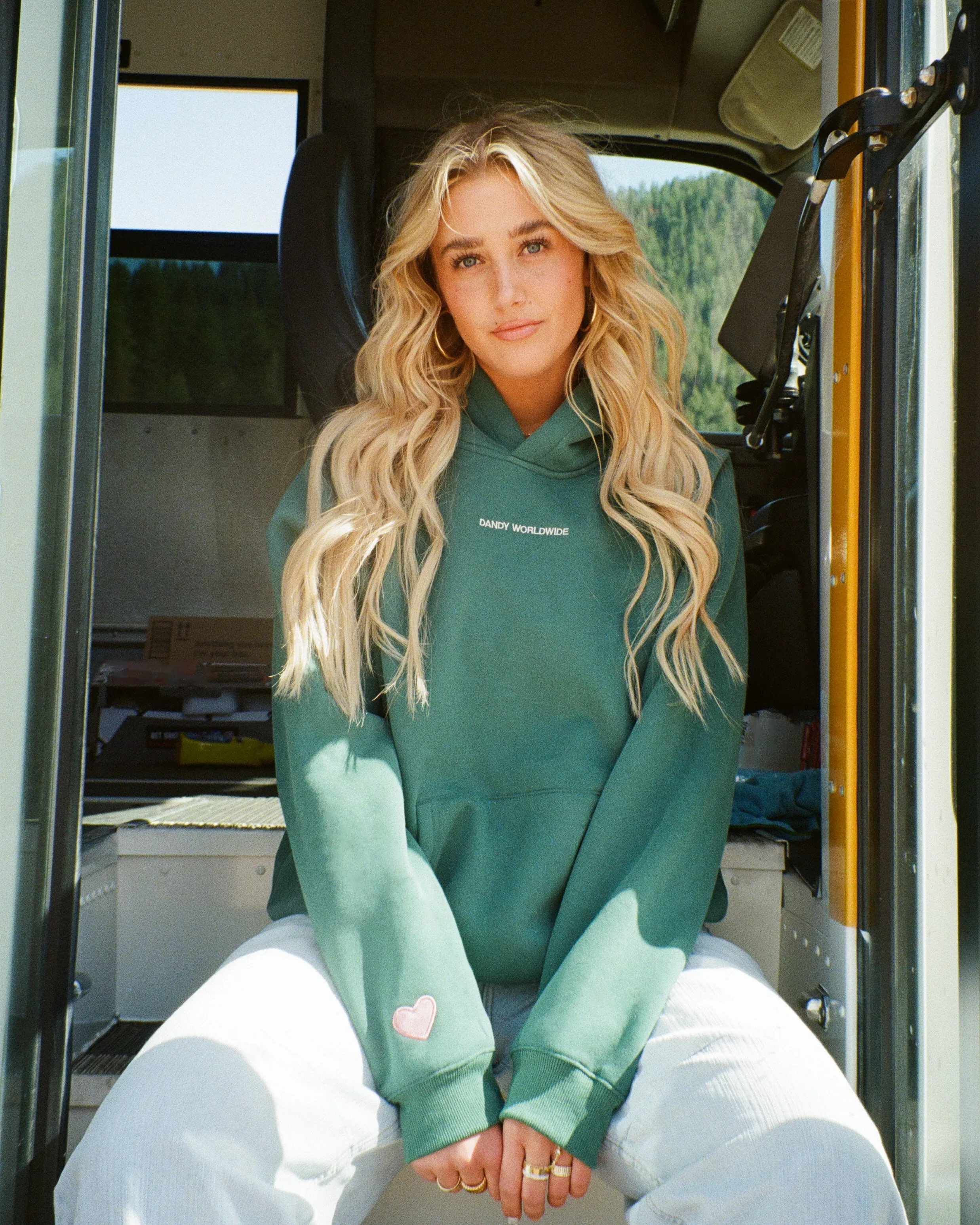 "Let's Go on a Drive" Oversized Lux Hoodie in Green