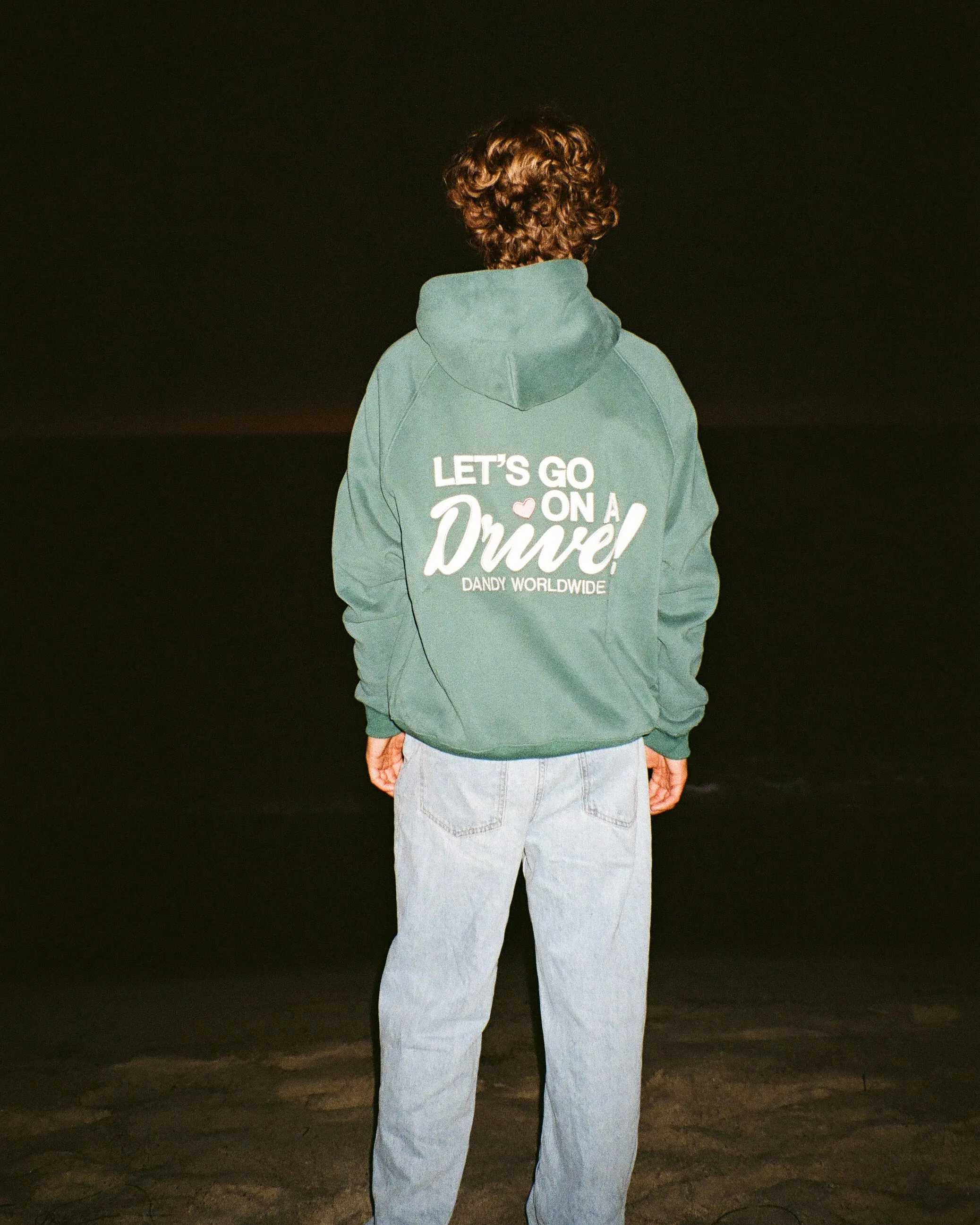 "Let's Go on a Drive" Oversized Lux Hoodie in Green