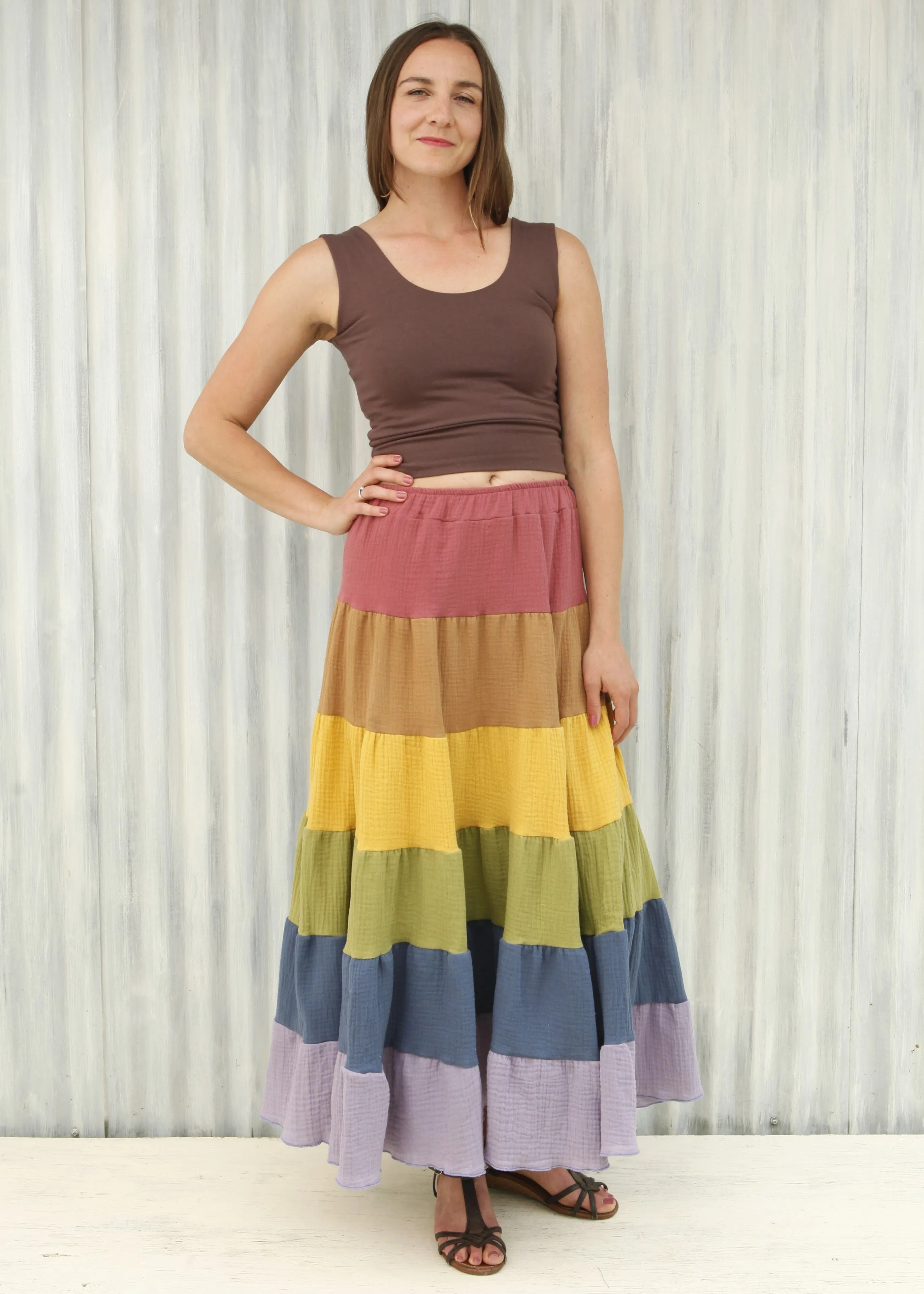 Rainbow Peasant Skirt