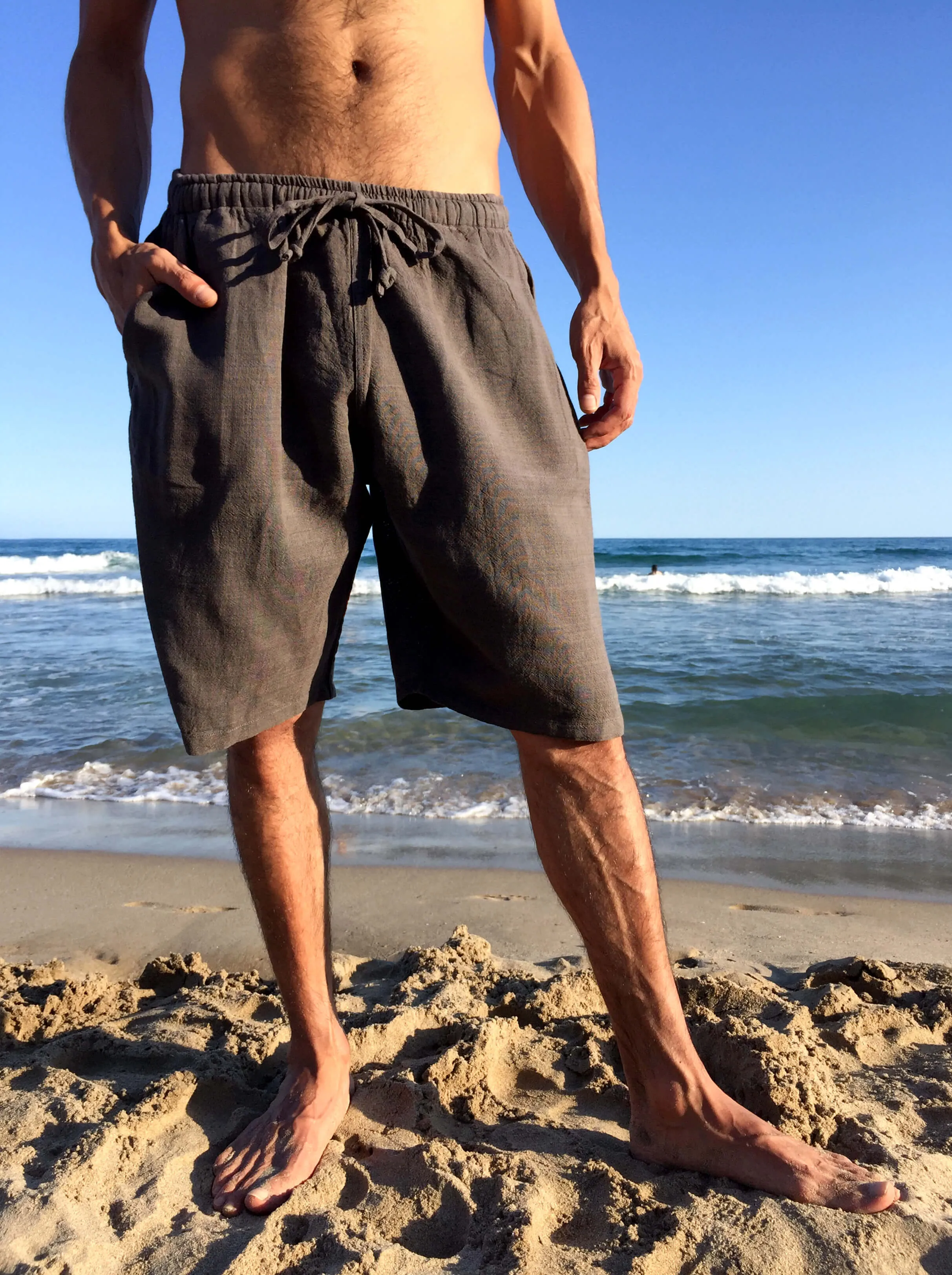 Raw Cotton Shorts Brown