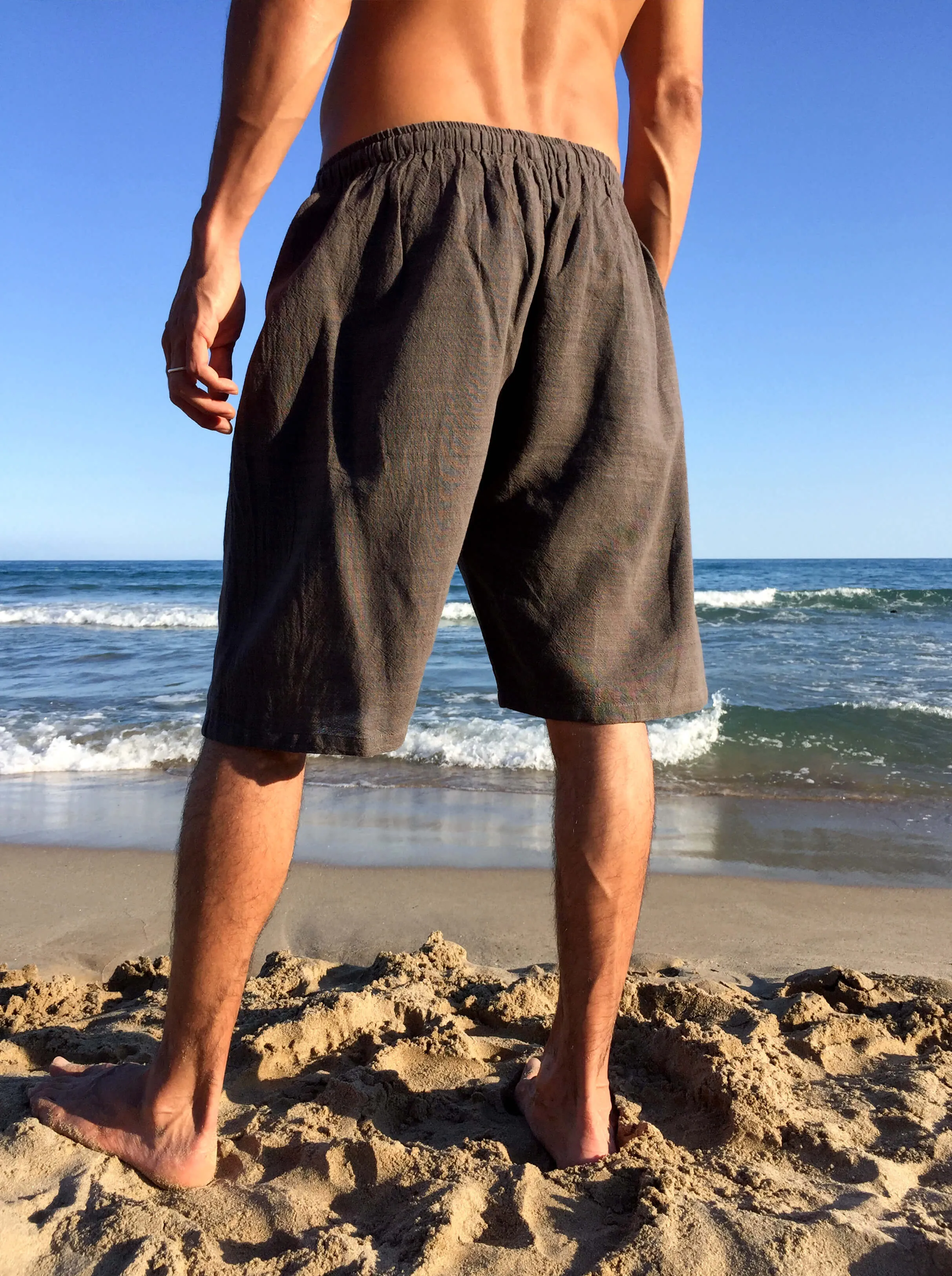 Raw Cotton Shorts Brown